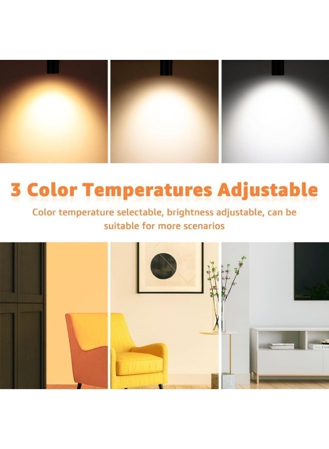 فورتي أضواء كاشفة لاسلكية داخلية، قابلة لإعادة الشحن، مزودة بمؤقت وخاصية التحكم في شدة الإضاءة، تعمل بالبطارية، إضاءة LED مركزة للنباتات والأعمال الفنية - أسود - Image 4